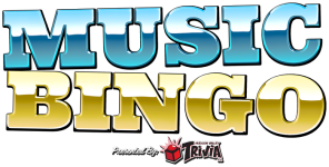 logo for Music Bingo presented by Hudson Valley Trivia Co, hosting bar and restaurant bingo and trivia nights in new york and massachussetts
